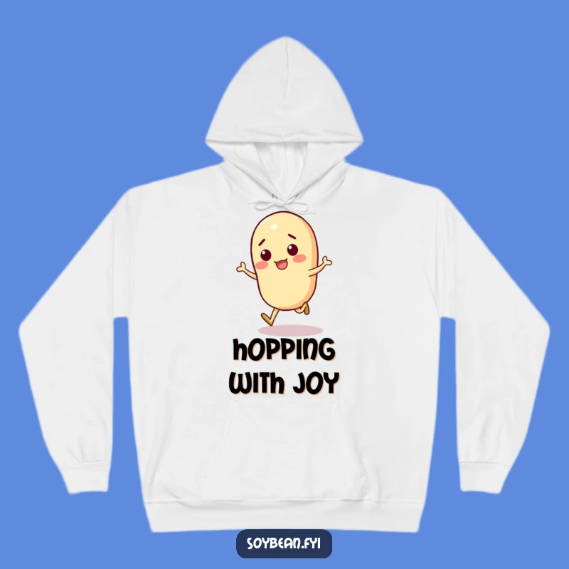 Funny Active Soybean Hoodie: Skipping Character Comfort, Humorous Gift for Fun Lovers