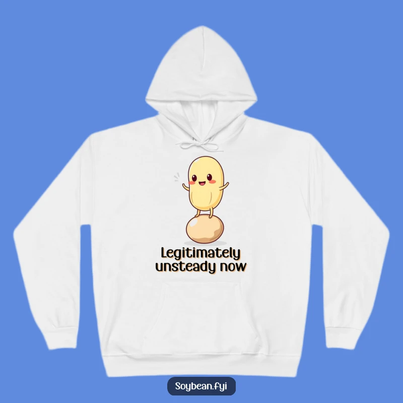 Funny Kawaii Soybean Wobble Hoodie: Cozy & Hilarious Bean Balance
