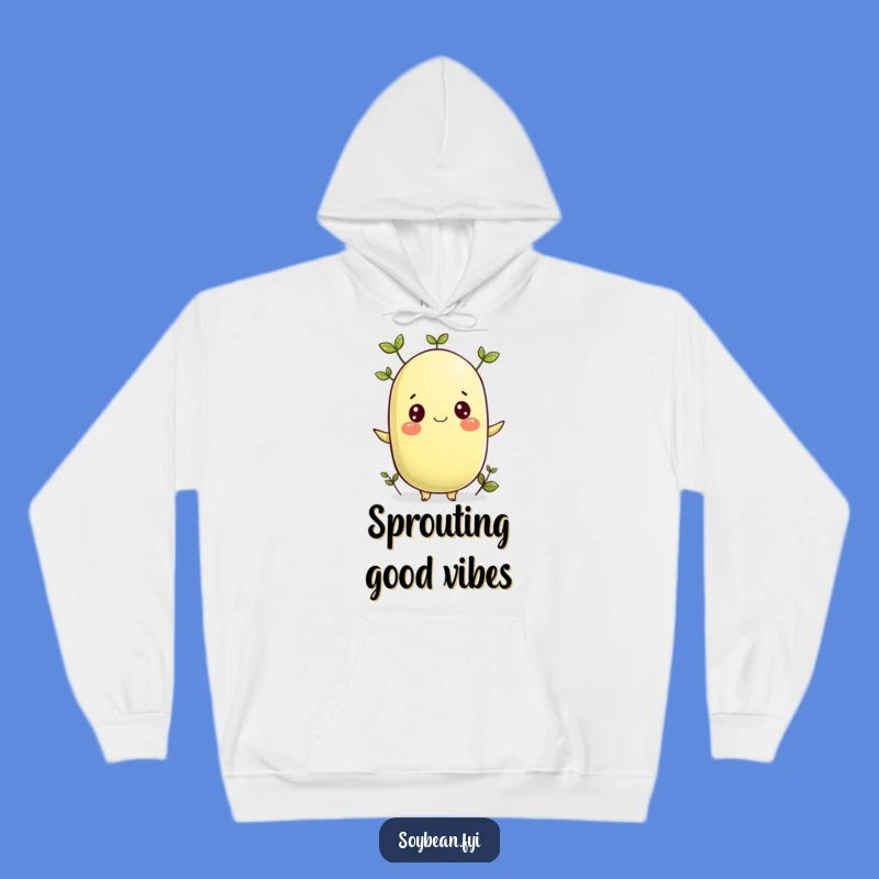 Funny Sprouting Soybean Hoodie: Cozy Growth & Cheer!