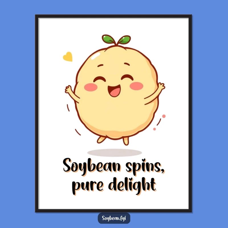 Free Printable Kawaii Soybean Wall Art: Funny Joyful Downloadable Decor for Lively Spaces