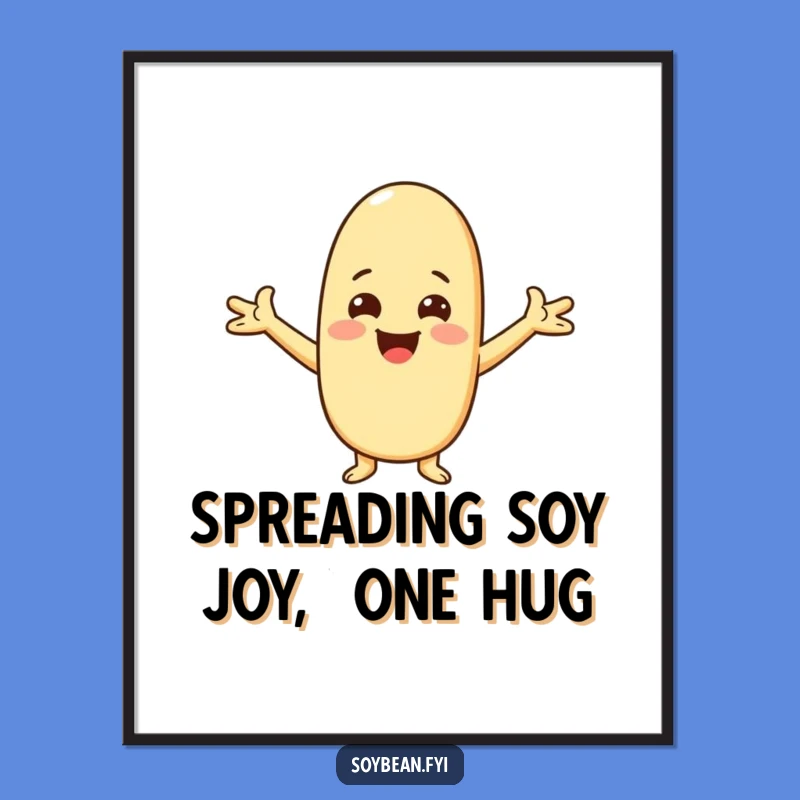 Free Printable Kawaii Soybean Wall Art: Funny Welcoming Downloadable Decor for Happy Homes
