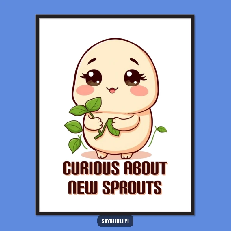 Free Printable Wall Art: Curious Soybean & Sprout - Whimsical Decor