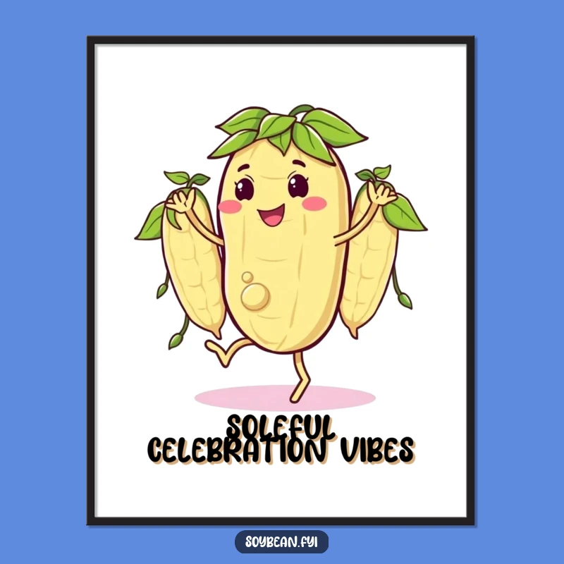 Funny Free Printable Wall Art: Dancing Soybean Groove! Hilarious Downloadable Decor for a Lively Room