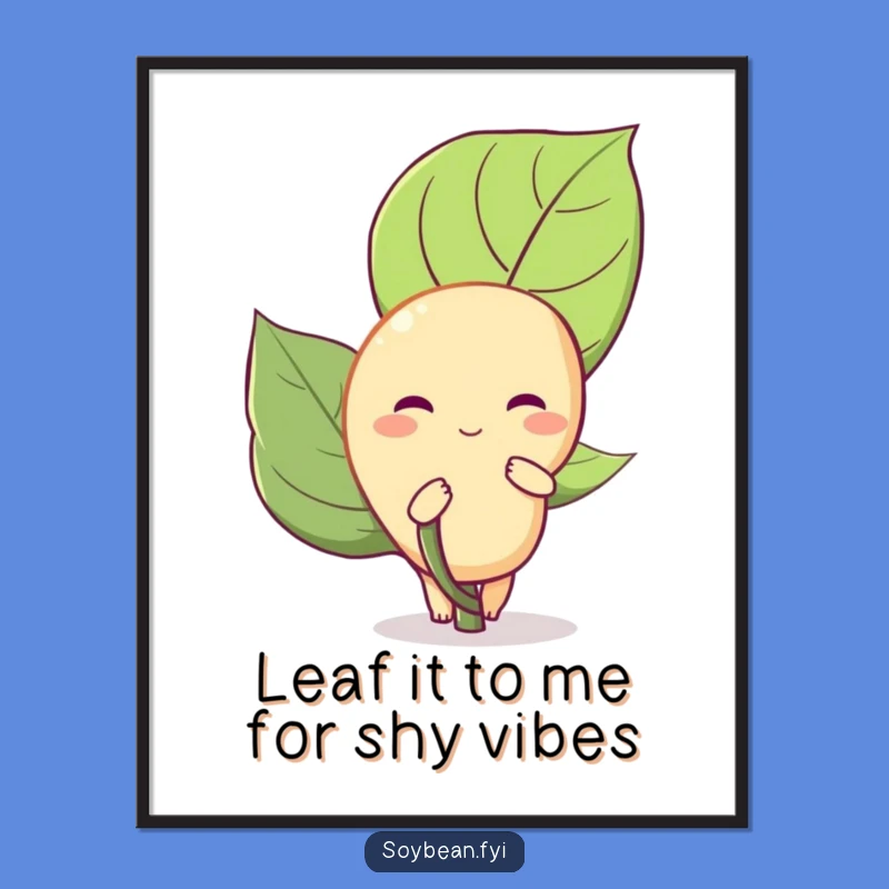 Free Printable Shy Soybean Wall Art: Cute & Funny Downloadable Decor for Your Space