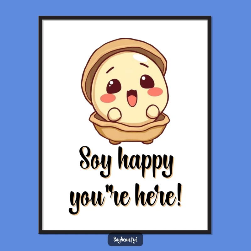 Free Printable Surprised Soybean Curiosity Wall Art - Funny Downloadable Art