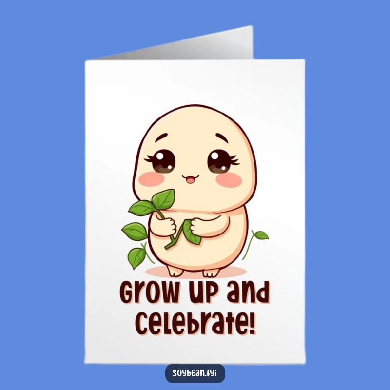 Free Printable Birthday Card: Curious Soybean & Sprout - Sweet Downloadable Gift
