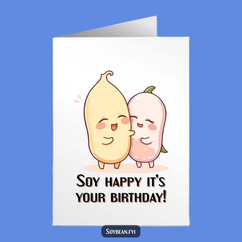Free Printable Birthday Card: Winked Soybeans, Playful Downloadable Birthday Gift