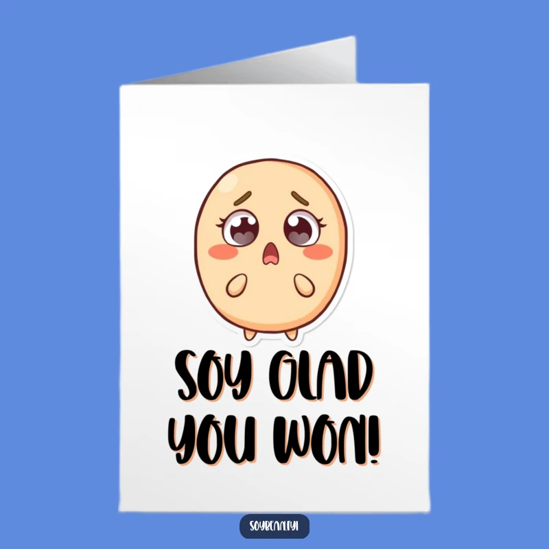 Free Printable Congrats Card: Surprised Soybean's Shock Funny Downloadable Gift