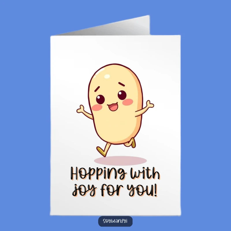 Free Printable Congrats Card: Skipping Soybean Celebration, Humorous Downloadable Gift