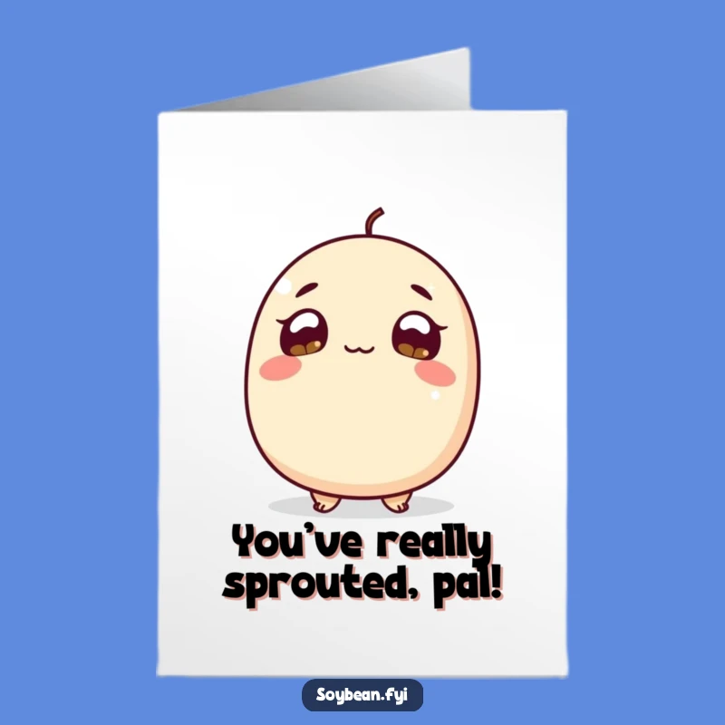 Free Printable Congrats Card: Hopeful Soybean Cheers, Humorous Downloadable Dream