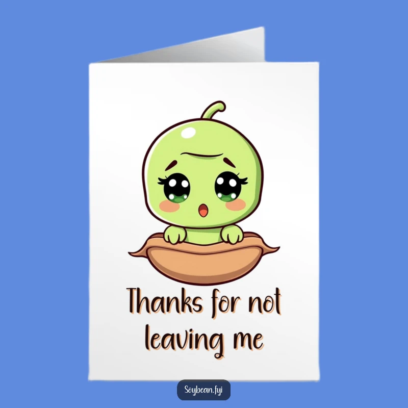 Free Printable Surprised Soybean Thank You Card Funny Downloadable Gift