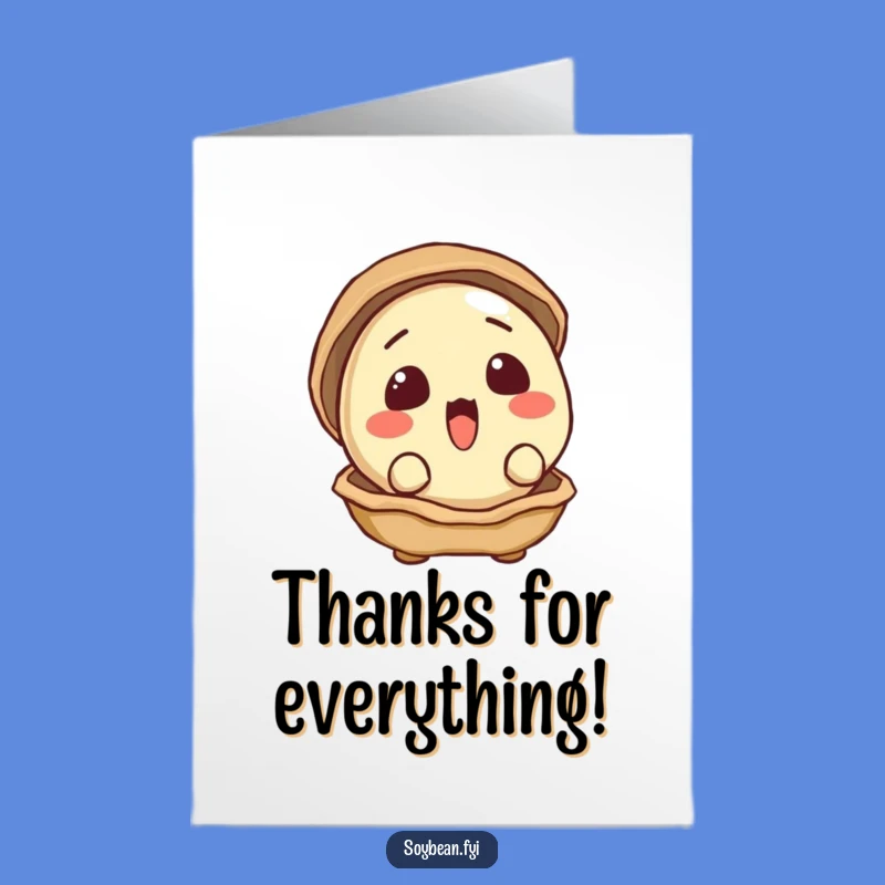 Free Printable Surprised Soybean Thank You Card - Funny Downloadable Appreciation Gift