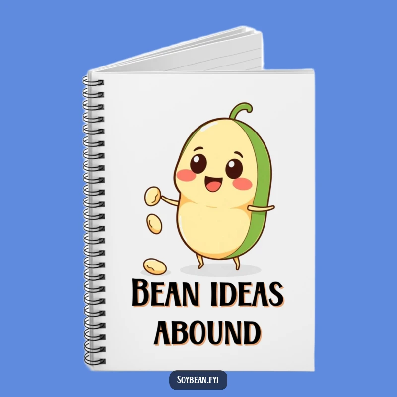 Funny Kawaii Soybean Notebook: Jot Down Laughs with This Bean-Throwing Cute Design