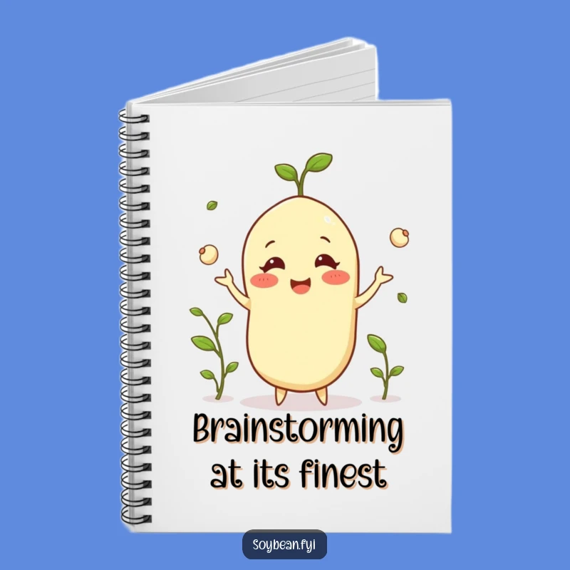 Funny Happy Soybean Notebook: Jot Down Ideas with Juggling Flair!