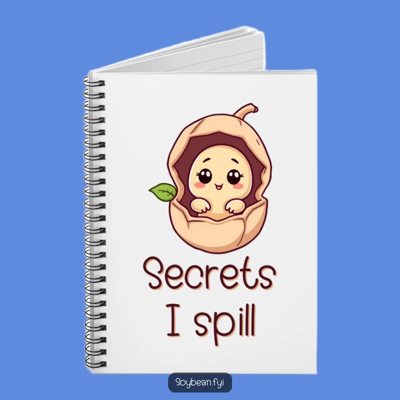 Funny Giggling Soybean Notebook - Bean Ideas Journal, Creative Humorous Gift