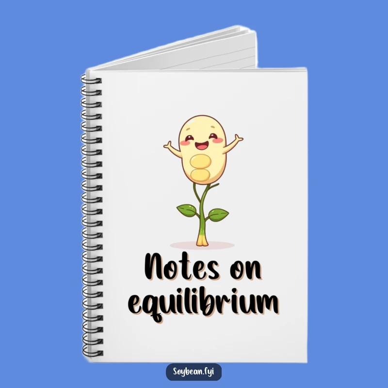 Funny Gleeful Soybean Sprout Balancing Notebook - Journal Your Stability with Humor