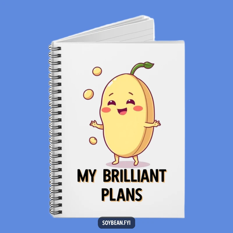 Funny Jovial Soybean Notebook: Juggle Your Thoughts with Grins and Giggles!