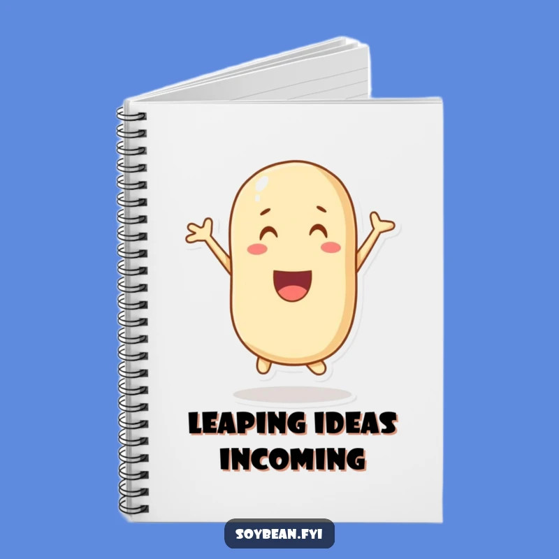 Funny Jumping Soybean Notebook: Jot Down Happy Thoughts!