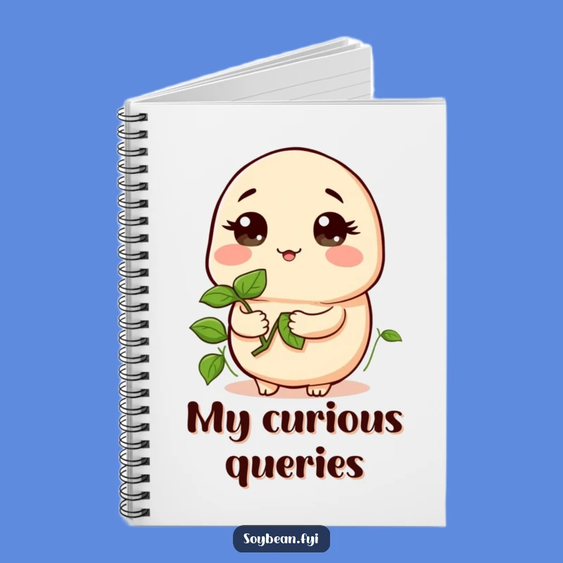 Funny Kawaii Curious Soybean Notebook - Hilarious Journal for Growing Ideas