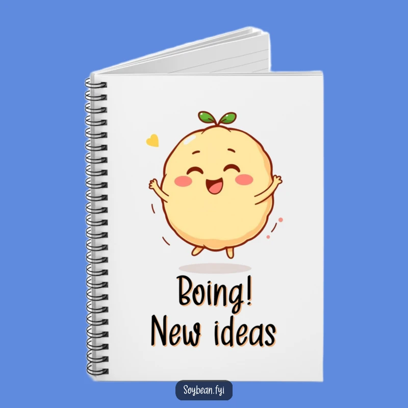 Funny Kawaii Soybean Bounce Notebook, Journal Your Joyful Thoughts