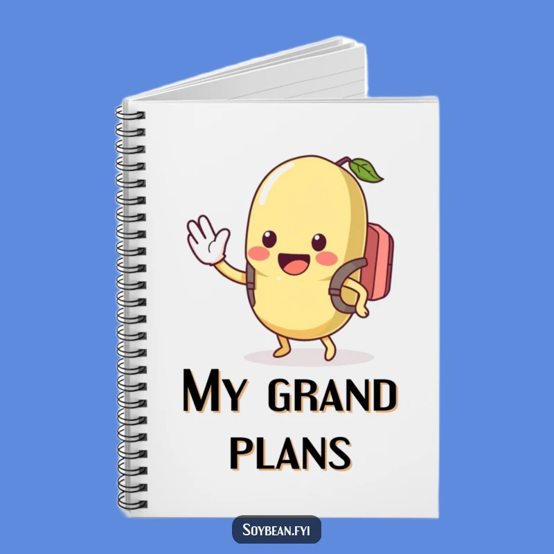 Funny Kawaii Soybean Waving Notebook - Hilarious Journal for Happy Notes