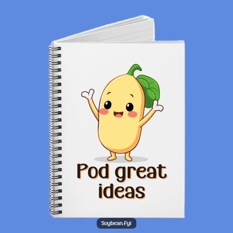 Funny Notebook: Soybean Victory Pose - Lined Journal for Notes - Gift!