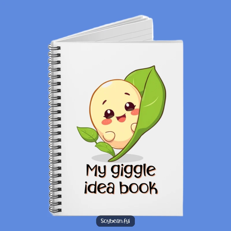 Funny Peeking Soybean Notebook: Jot Down Secrets with Giggling Friend