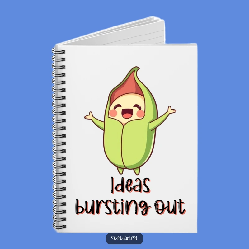 Funny Bursting Soybean Pod Notebook: Jot Down Happy Thoughts, Creative Gift