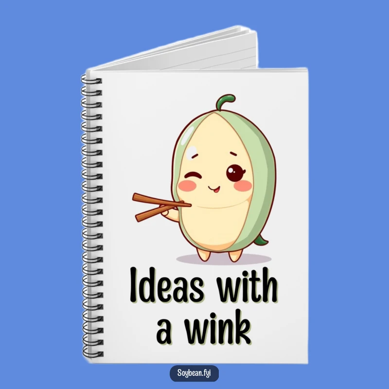 Funny Kawaii Soybean Wink Notebook: Jot Down Playful Notes!