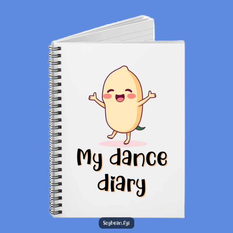 Funny Dancing Soybean Notebook: Jot Down Ideas with a Happy Bean