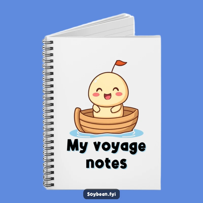 Funny Soybean Boat Notebook - Jot Down Adventures, Perfect Funny Gift