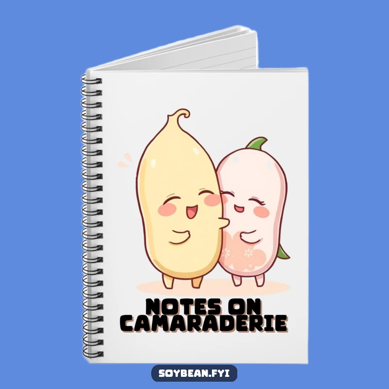 Funny Winked Soybean Nudging Notebook - Journal Your Friendships with Playfulness