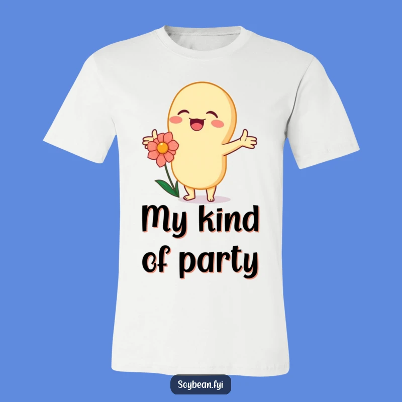 Funny Kawaii Soybean Flower Embrace Tee - Happy Nature Humor Shirt Gift