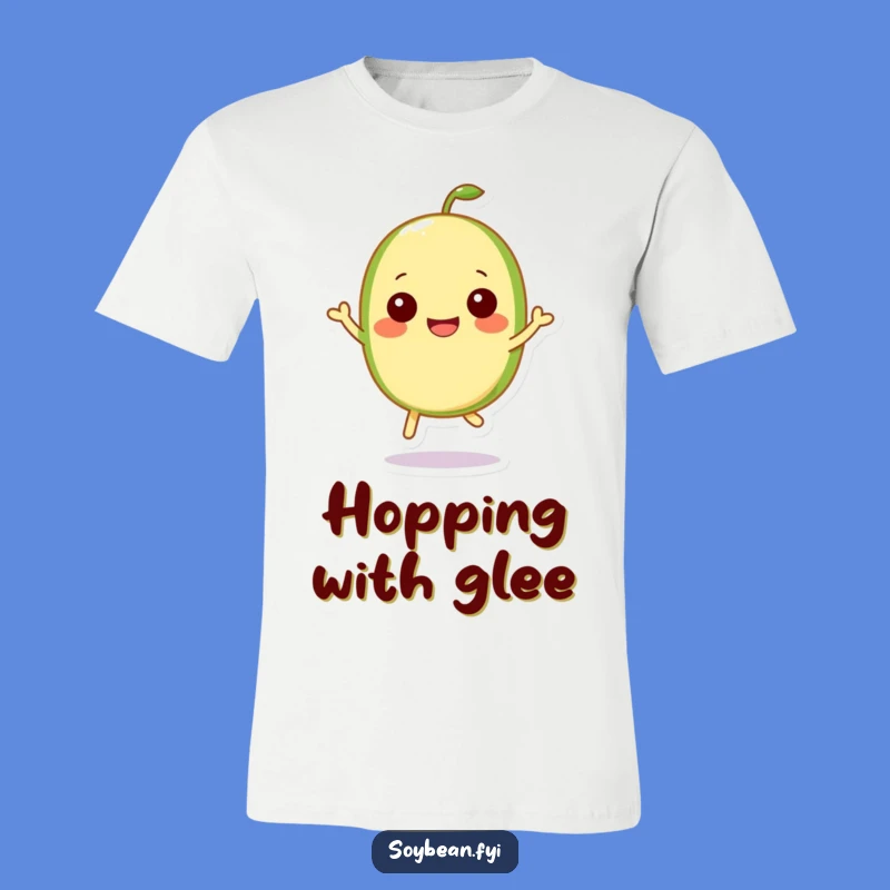 Funny Kawaii Soybean Hop T-Shirt: Happy Character Art - Comfort Gift