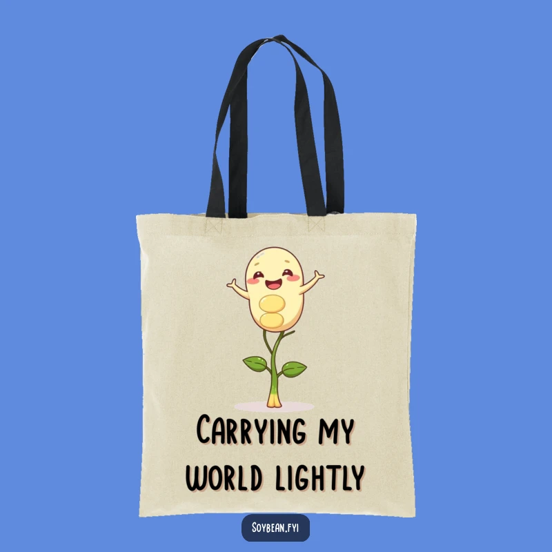 Funny Gleeful Soybean Sprout Balancing Tote Bag - Stylish Accessory for Daily Adventures