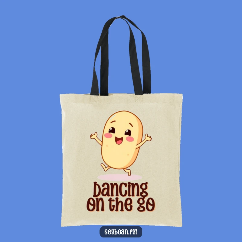 Funny Soybean Dance Tote Bag: Carry Your Cheer with This Happy Character