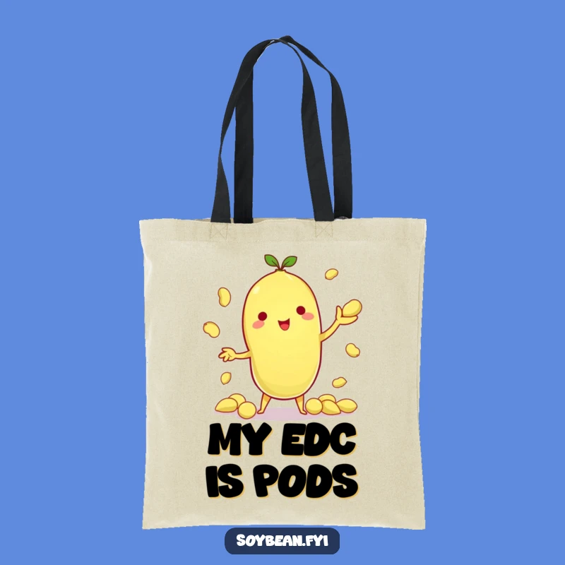 Funny Kawaii Soybean Juggling Tote Bag: Carry Your Skills!