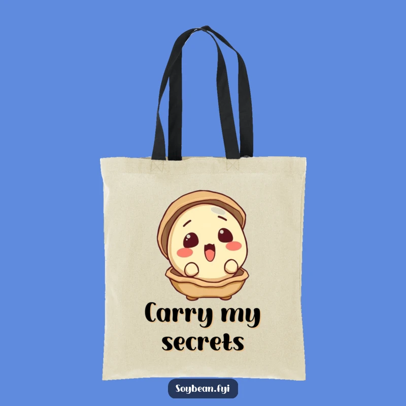 Funny Surprised Soybean Peeking Tote Bag: Carry Your Curiosity, Great Gift
