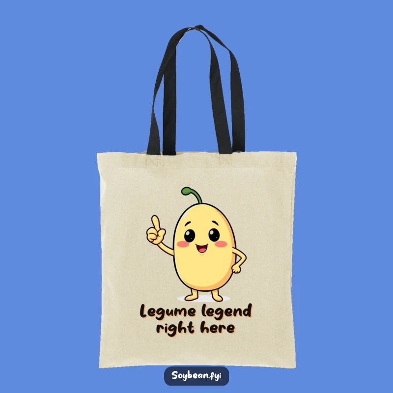 Funny Confident Soybean Tote Bag: Carry Your Positivity Humorous Gift