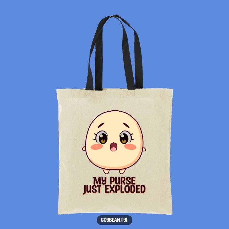 Funny Surprised Soybean Tote Bag: Carry Your Shock with Style!